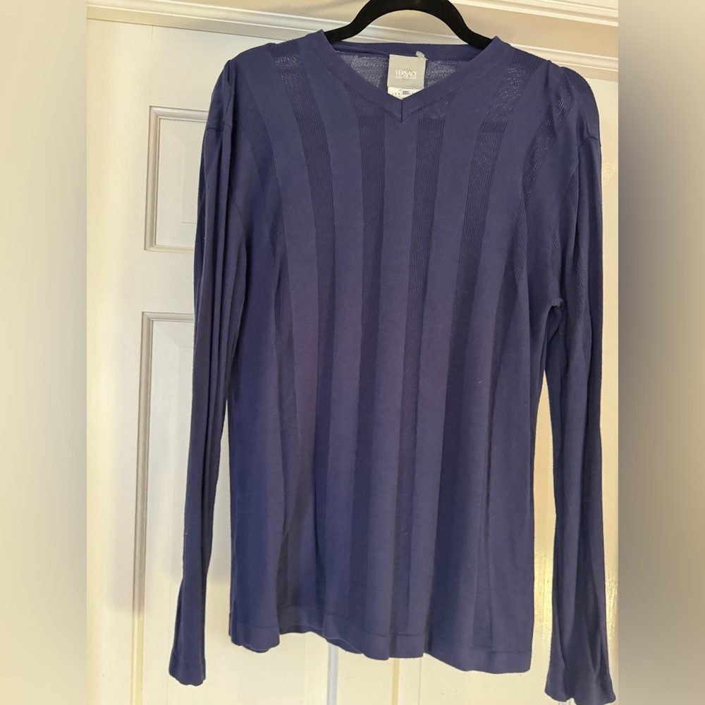 Gorgeous realism blue Versace knit sweater